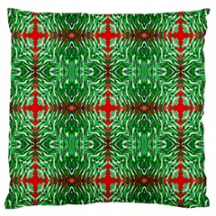 Geometric Seamless Pattern Digital Computer Graphic Large Cushion Case (one Side) by Nexatart