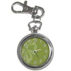 Hibiscus Sakura Woodbine Green Key Chain Watches by Mariart