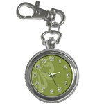 Hibiscus Sakura Woodbine Green Key Chain Watches Front