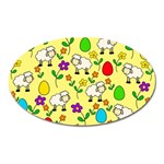 Easter lamb Oval Magnet Front