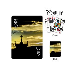 Graves At Side Of Road In Santa Cruz, Argentina Playing Cards 54 (mini)  by dflcprints