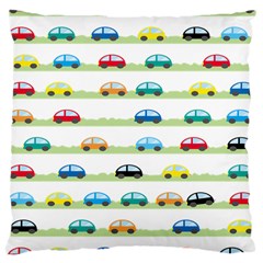 Small Car Red Yellow Blue Orange Black Kids Large Cushion Case (one Side) by Mariart