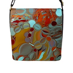 Liquid Bubbles Flap Messenger Bag (l)  by digitaldivadesigns