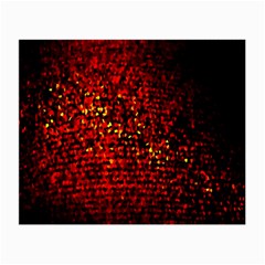 Red Particles Background Small Glasses Cloth (2-side) by Nexatart