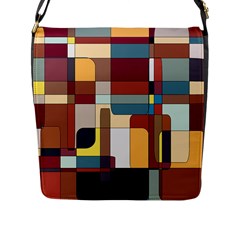 Patchwork Flap Messenger Bag (l)  by digitaldivadesigns