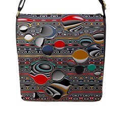 Changing Forms Abstract Flap Messenger Bag (l)  by digitaldivadesigns