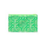 Kiwi Green Geometric Cosmetic Bag (XS) Back