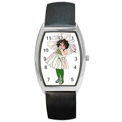 Daisy Vintage Flower Child Cute Funny Floral Little Girl Barrel Style Metal Watch by yoursparklingshop