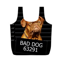 Bad Dog Full Print Recycle Bags (m)  by Valentinaart