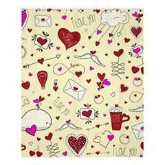 Valentinstag Love Hearts Pattern Red Yellow Shower Curtain 60  X 72  (medium)  by EDDArt