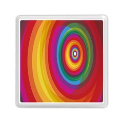 Circle Rainbow Color Hole Rasta Memory Card Reader (square)  by Mariart