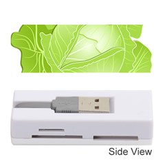 Cabbage Leaf Vegetable Green Memory Card Reader (stick)  by Mariart