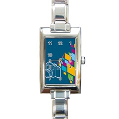 Photography Potraite Panorama Rectangle Italian Charm Watch by Mariart