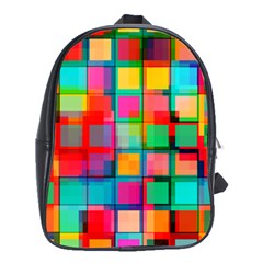 Plaid Line Color Rainbow Red Orange Blue Chevron School Bags (xl)  by Mariart