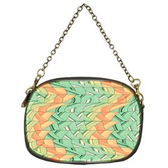 Emerald And Salmon Pattern Chain Purses (one Side)  by linceazul