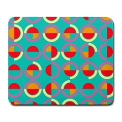 Semicircles And Arcs Pattern Large Mousepads by linceazul