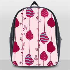 Flower Floral Mpink Frame School Bags (xl)  by Mariart