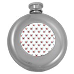 Sage Apple Wrap Smile Face Fruit Round Hip Flask (5 oz) Front