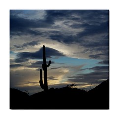 Cactus Sunset Tile Coasters by JellyMooseBear