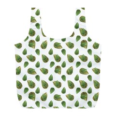 Leaves Motif Nature Pattern Full Print Recycle Bags (l)  by dflcprints