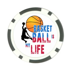 Basketball Is My Life Poker Chip Card Guard (10 Pack) by Valentinaart