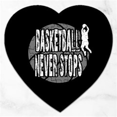 Basketball Never Stops Jigsaw Puzzle (heart) by Valentinaart