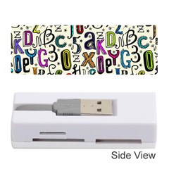 Colorful Retro Style Letters Numbers Stars Memory Card Reader (stick)  by EDDArt