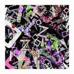 Chaos With Letters Black Multicolored Medium Glasses Cloth (2-Side) Back