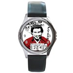 Pablo Escobar  Round Metal Watch Front