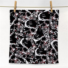 Skull Pattern Face Towel by ValentinaDesign