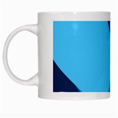 Blue Polka White Mugs by Mariart