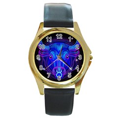 Sign Taurus Zodiac Round Gold Metal Watch by Mariart