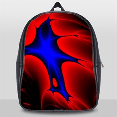 Space Red Blue Black Line Light School Bags (xl)  by Mariart