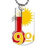 Thermometer Themperature Hot Sun Dog Tag (One Side) Front