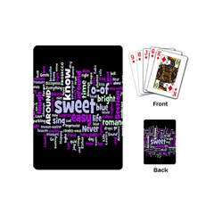 Writing Color Rainbow Sweer Love Playing Cards (mini)  by Mariart