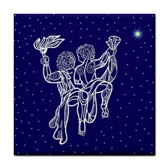 Gemini Zodiac Star Tile Coasters