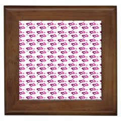 Heart Love Pink Purple Framed Tiles