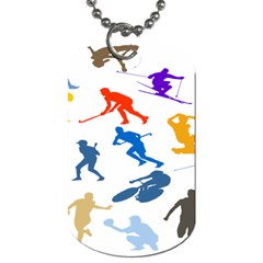 Sport Player Playing Dog Tag (two Sides) by Mariart