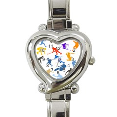 Sport Player Playing Heart Italian Charm Watch by Mariart