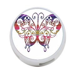 Butterfly Nature Abstract Beautiful 4-port Usb Hub (two Sides)  by Nexatart