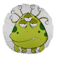 The Most Ugly Alien Ever Large 18  Premium Flano Round Cushions by Catifornia