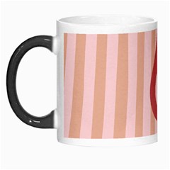 Number 6 Line Vertical Red Pink Wave Chevron Morph Mugs by Mariart