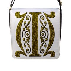 Gold Scroll Design Ornate Ornament Flap Messenger Bag (l)  by Nexatart