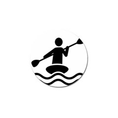 Cropped Kayak Graphic Race Paddle Black Water Sea Wave Beach Golf Ball Marker by Mariart