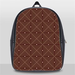 Coloured Line Squares Brown Plaid Chevron School Bags (xl)  by Mariart