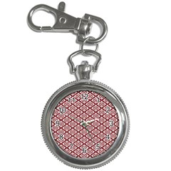 Pattern Kawung Star Line Plaid Flower Floral Red Key Chain Watches by Mariart