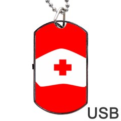 Tabla Laboral Sign Red White Dog Tag Usb Flash (two Sides) by Mariart