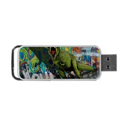 Urban T-rex Portable Usb Flash (two Sides) by Valentinaart