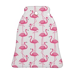 Pink Flamingos Pattern Bell Ornament (two Sides) by Nexatart