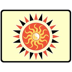 Yin Yang Sunshine Fleece Blanket (large)  by linceazul